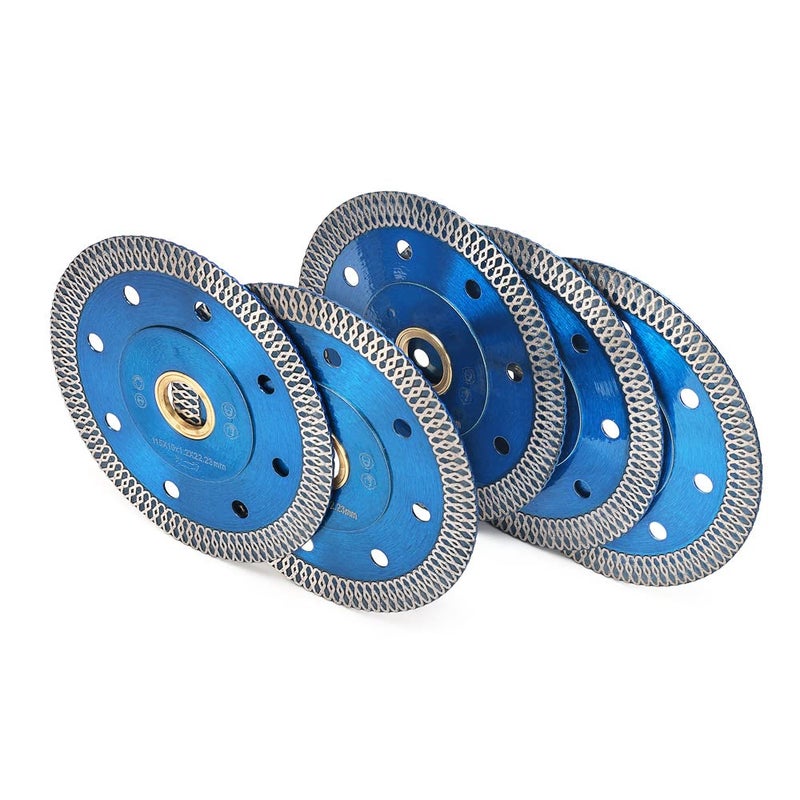 solidure 5 Pieces 4.5 inch Super Thin Diamond Procelain Blade Cutting Disc Blade for Cutting Ceramic Granite Marble - Image 2